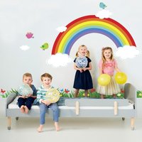 Große Bunte Regenbogen Wandtatze Für Kinder, Wolke Und Aufkleber Wand Jungen, Spielzimmer Wandsticker Kinder Peel & Stick Vinyl Abnehmbar von DesignStickersStore