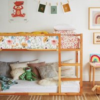Ikea Kura Bett Aufkleber Mädchen, Blumen, Abnehmbare Aufkleber, Abziehbilder Für Bett, Tapete Etagenbett von DesignStickersStore