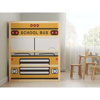 Ikea Kura Bett Aufkleber Schulbus Kura Etagenbett Aufkleber, Abziehbilder Für Bett, Bett Bus Bettaufkleber von DesignStickersStore