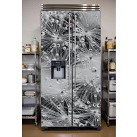 Kühlschrankfolie Wassertropfen Grau, Side By Top Bottom Gefrierschrank Aufkleber Peel & Stick Vinyl Aufkleber, Selbstklebende Folie von DesignStickersStore
