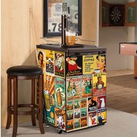Retro Mini Kühlschrank Wrap Vintage Aufkleber Mini Lables Selbstklebend Rv Mini-Kühlschrank Garage Dekor von DesignStickersStore