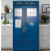 Tardis Kühlschrankfolie, Polizeibox Türaufkleber, Dr Who Wandtattoo, Tür Wandbild Haut von DesignStickersStore