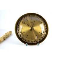 Atlanta Electric Wanduhr 60Er Uhr Mid Century Messing Kienzle Uhrwerk Brocante Vintage Design Retro Atlanta Electric Wanduhr 60Er Uhr Mid Century Messing Kienzle Uhrwerk Brocante Vintage Design Retro von DesignVintageShopDE