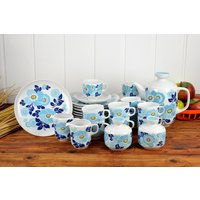 Hutschenreuther Kaffeeservice 70Er Space Pop Art Teeservice Design Kaffee Service Brocante Kaffeekanne Tasse Teller 60Er Porzellan Flower von DesignVintageShopDE
