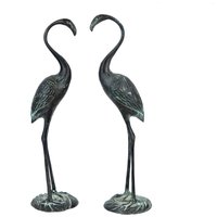Paar Flamingo Figuren Gilde Handwerk Messing 50Er 60Er Mid Century Vintage Design Art Skulptur Plastik Rockabilly Schreibtisch Vitrine von DesignVintageShopDE