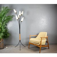 Seltene Tripod Stehleuchte 50Er 60Er Stehlampe Tütenlampe Mid Century Design Leuchte Lampe Vintage von DesignVintageShopDE