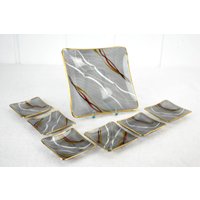 Set 7 Glas Gebäckteller Mid Century Tellerchen Teller Design Vintage Petit Four Kuchen Pralinen Deutsch Netzdekor Service 50Er 60Er Set 7 Glas Gebäckteller Mid Century Tellerchen Teller Design Vintage Petit Four Kuchen Pralinen Deutsch Netzdekor Service 50Er 60Er von DesignVintageShopDE