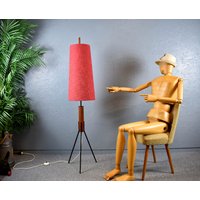 Tripod Stehlampe Mit Teak Holz 50Er 60Er Bodenlampe Lampe Leuchte Vintage Design Brocante Retro Mid Century Stehleuchte von DesignVintageShopDE
