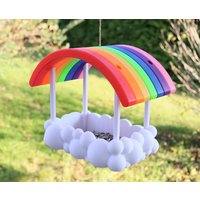 Vogelhäuschen "Unter Dem Regenbogen" - Vogelfutterspender von DesignWerk3D