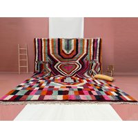 12X15Ft - Großer Atlas Wollteppich, Weicher Seltener High-End-Teppich, Bunter Teppich, 364 cm X 474 von DesignandCreativity