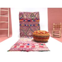 3X7Ft - Handgefertigter Berber Teppich, Boujaad Design, Handgewebter 90 cm X 225 von DesignandCreativity