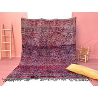 7X8Ft - Luxuriöser Handgewebter Boujaad-Teppich, Traditionelle Boujaad-Weberei, Luxus-Hausteppich, Hochwertiger Wollteppich, Dekorative Bodenkunst von DesignandCreativity