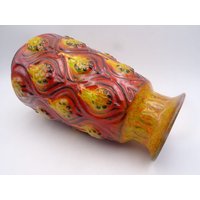 Bay Keramik Grosse Vase Keramikvase Orange 60Er 70Er Era Bodo Mans Selten Designclassics24 von Designclassics24