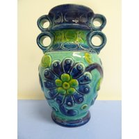 Bay Keramik Vase Keramikvase Blumenvase Türkis 70Er Designclassics24 von Designclassics24