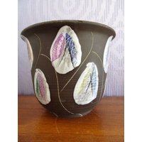 Bay Kongo Großer Übertopf Keramik Blumentopf 50Er 60Er Pottery Wgp German Design Midcentury Modernist von Designclassics24