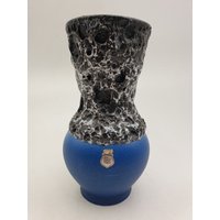 Es-Keramik Vase Keramik Keramikvase Fat Lava 60Er 70Er Blau Seltenes Dekor Wgp Designclassics24 von Designclassics24