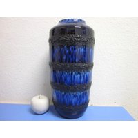 Grosse Bodenvase Scheurich Blaue Lava 60Er 70Er Design Wgp von Designclassics24