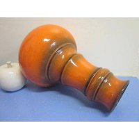 Jasba Grosse Vase Orange Keramikvase Lava 60Er 70Er Bodenvase von Designclassics24