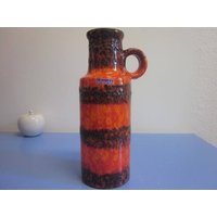 Scheurich 401 /28 Vase Henkelvase Klasse Glasur Fat Lava Wgp 60Er 70Er Orange von Designclassics24
