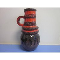 Scheurich Wien Grosse Vase Keramik 70Er Fat Lava Seltene Glasur Vintage Design von Designclassics24