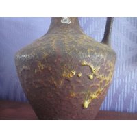 Silberdistel Grosse Vase Keramik Keramikvase 70Er Fat Lava Wgp Modernist Midcentury Design von Designclassics24
