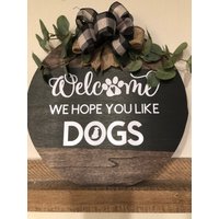 Hund Willkommen Türschild Kostenloser Versand von Designcraftsbycathy