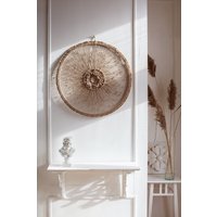 Makramee Mandala Wandbehang Jutefaser Kunst Runde Wand Moderne Natürliche Jute Ornament Boho Wohnkultur von DesigndeDIURA