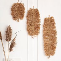 Makramee Raffia Blatt Wandbehang - Wabi Sabi Decor von DesigndeDIURA