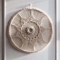 Runder Jute-Makramee-Wandbehang - Japandi Wall Art von DesigndeDIURA