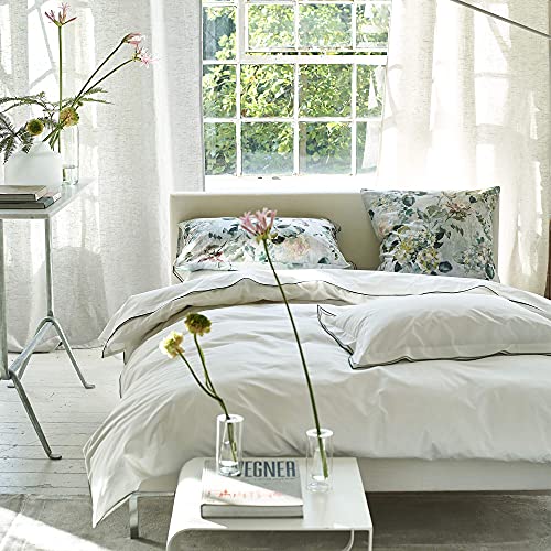 Astor Forest Sage Bettbezug aus Baumwollperkal, 200 x 200 cm, Smaragdgrün von Designers Guild