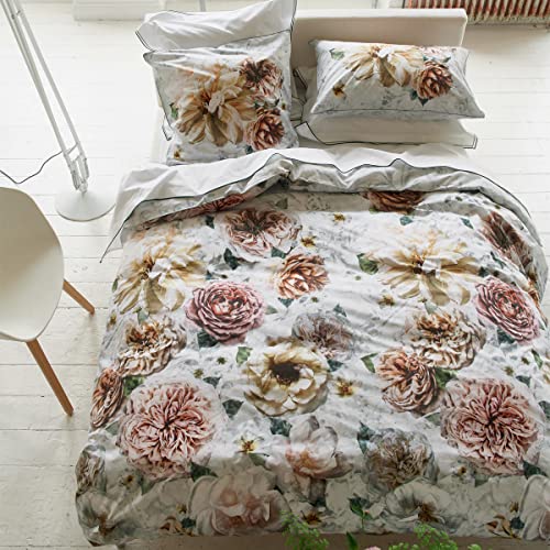 Bettbezug aus Perkal-Baumwolle, Bedruckt, Pahari Tuberose, 200 x 200 cm, Designers Guild von Designers Guild