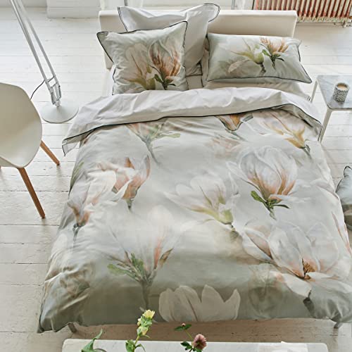 Bedruckter Bettbezug aus Baumwoll-Satin Yulan Magnolie, 200 x 200 cm Designers Guild von ITC