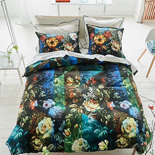 Bedruckter Bettbezug aus Baumwollsatin, Minakari, Kobaltblau, 240 x 220 cm Designers Guild von ITC