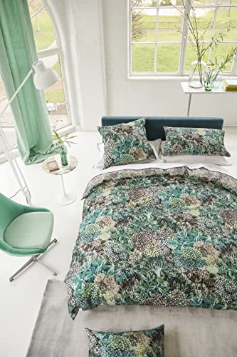 Designers Guild Baumwoll-Satin-Bettbezug, Madhya Azurblau von Designers Guild