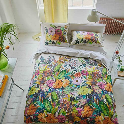 Designers Guild Bedruckter Baumwollperkal Bettbezug, Glynde Coral, 200 x 200 cm von Designers Guild