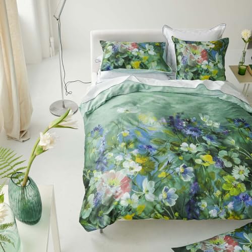 Designers Guild Bedruckter Baumwoll-Satin-Bettbezug, Gladys Blossom, 200 x 200 cm von Designers Guild