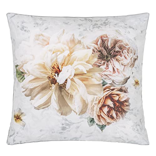 Bedruckter Kissenbezug aus Perkal-Baumwolle, Pahari Tuberose, 65 x 65 cm Designers Guild von Designers Guild