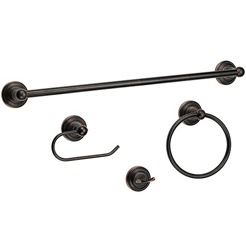 Designers Impressions 800 Serie 4-teiliges Badezimmer-Hardware-Set aus ölgeriebener Bronze von Designers Impressions