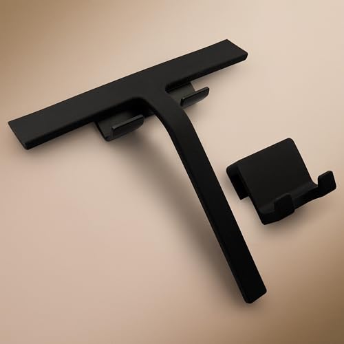 Designfabrik Hamburg Duschabzieher | Silikon Abzieher Dusche | Fensterabzieher Halterung ohne Bohren | Modernes Design | 23 cm | Schwarz von Designfabrik Hamburg