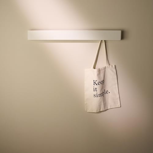 Designfabrik Hamburg Garderobe | Garderobenhaken | Kleiderstange Wandmontage | Garderobenleiste aus Metall | Wandgarderobe mit versteckten Haken | Modernes Design Weiß 80 cm von Designfabrik Hamburg