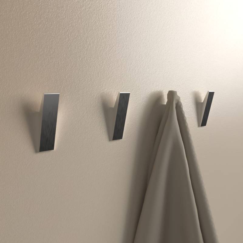 Klebehaken Silber (4 Stück) von Designfabrik Hamburg
