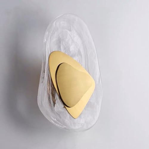 Designix Moderne Wandleuchte für Schlafzimmer | kristallines Licht Gold Weiß Warmweiß (3200 K) von Designix