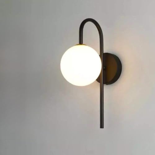 Designix Moderne Wandleuchte in Kugelform, für Badezimmer, Leuchtkraft, Schwarz/Warmweiß Designix Moderne Wandleuchte in Kugelform, für Badezimmer, Leuchtkraft, Schwarz/Warmweiß von Designix