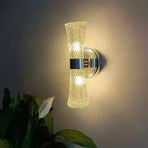 Designix Wandleuchte, lang, vertikal, modern, Mondstrahl, silberfarben, kaltweiß (6500 K) von Designix