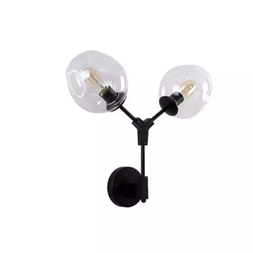 Designix Wandleuchte mit doppelter Beleuchtung | Duo, beleuchtet, schwarz transparent Designix Wandleuchte mit doppelter Beleuchtung | Duo, beleuchtet, schwarz transparent von Designix