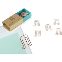 Goldclip Büroklammern Musiknoten Motiv Roségold -15 Briefklammern in Sonderform Mit Verpackung Paper Clip Aktenklammern Lesezeichen Musik von DesignmanufakturBer