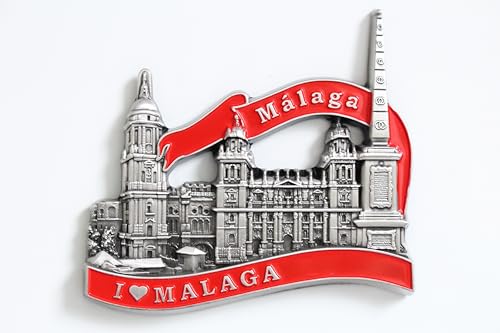 Kühlschrankmagnet mit Städtemotiv, z. B. Venedig, Paris, Rom, Prag, Amsterdam, Barcelona, Dubai, Thailand, aus Metall, tolles Souvenir, schöner Dekoartikel, metall, Silber Malaga Kühlschrankmagnet mit Städtemotiv, z. B. Venedig, Paris, Rom, Prag, Amsterdam, Barcelona, Dubai, Thailand, aus Metall, tolles Souvenir, schöner Dekoartikel, metall, Silber Malaga von Designo
