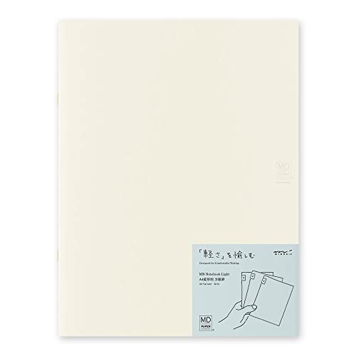 Midori 15308006 MD Notebook, Light, A4 Transformation Size, Grid Ruled, Set of 3 von Midori
