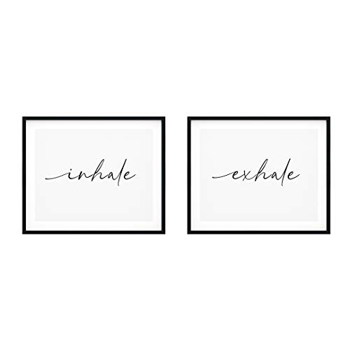 Designs ByLITA "Inhale Exhale" Wandkunst, ungerahmt, 12,7 x 17,8 cm, 2 Stück von Designs ByLITA