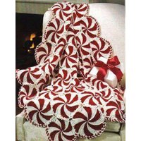 Pfefferminze Candy Weihnachten Afghan von DesignsByDoodles